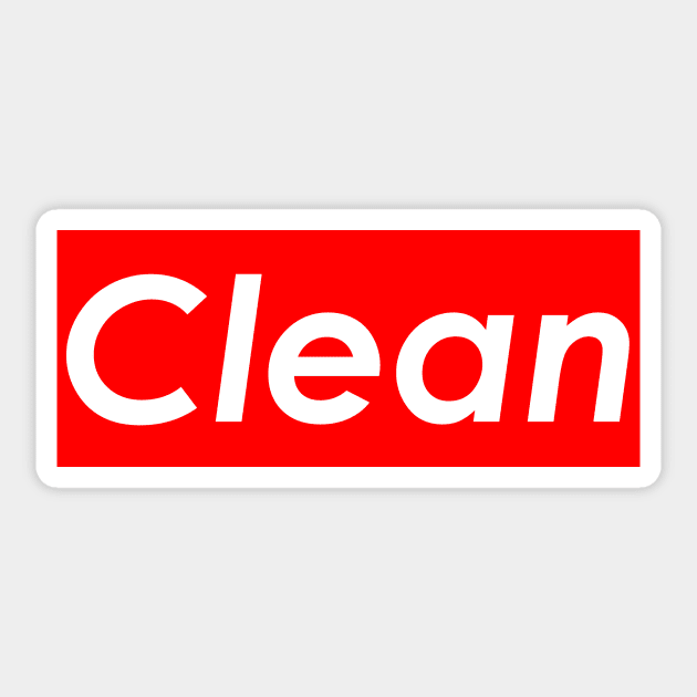 Clean (Red) Sticker by Graograman